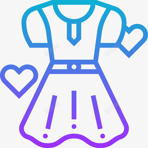 服装慈善元素3渐变图标svg_新图网 https://ixintu.com 慈善元素3 服装 渐变