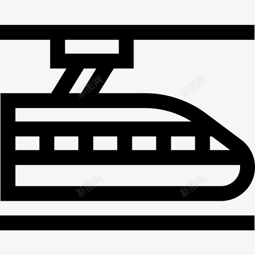 有轨电车城市生活14直线型图标svg_新图网 https://ixintu.com 城市生活 有轨 电车 直线 线型