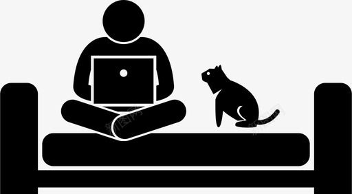 在家工作猫企业家图标svg_新图网 https://ixintu.com soho 企业家 兼职 在家工作 家庭办公室 猫 自由职业者和个体经营者