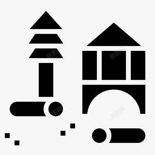 积木立方体教育图标svg_新图网 https://ixintu.com 儿童 实心 教育 玩具 积木 立方体