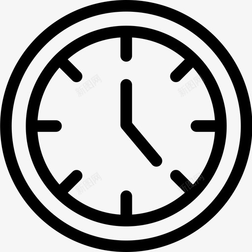 挂钟教育和学校线性图标svg_新图网 https://ixintu.com 挂钟 教育和学校 线性