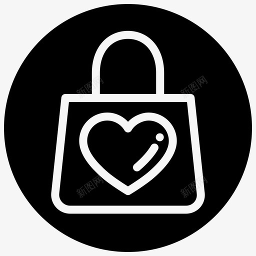 手袋礼物心图标svg_新图网 https://ixintu.com 心 情人节2圈 手袋 爱 礼物 购买 购物