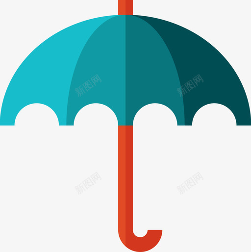 雨伞秋季34扁平图标svg_新图网 https://ixintu.com 扁平 秋季34 雨伞