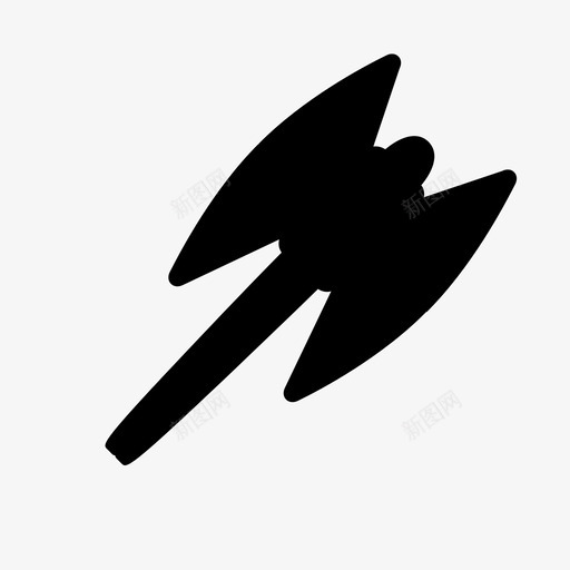双面长斧元素游戏图标svg_新图网 https://ixintu.com 元素 双面长斧 武器 游戏 物品