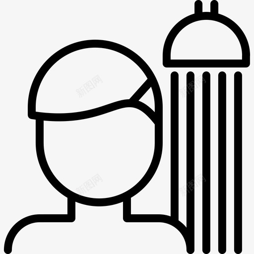 淋浴浴室卫生图标svg_新图网 https://ixintu.com 卫生 带 浴室 淋浴 男