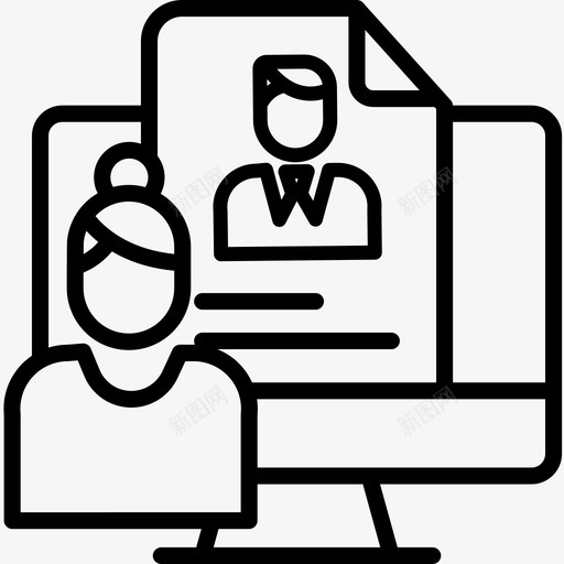 课程商业与管理4线性图标svg_新图网 https://ixintu.com 商业 管理 线性 课程