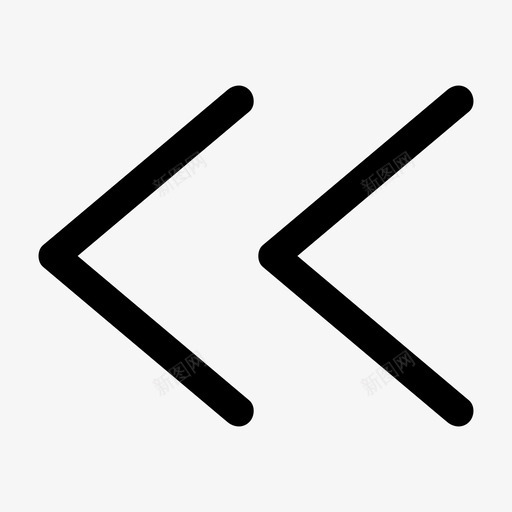 双箭头左箭头上一个图标svg_新图网 https://ixintu.com web 上一个 箭头