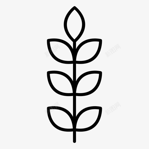 叶绿植物图标svg_新图网 https://ixintu.com 植物