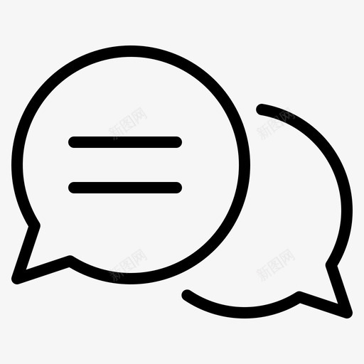 讨论聊天对话图标svg_新图网 https://ixintu.com 交流 交谈 对话 聊天 讨论