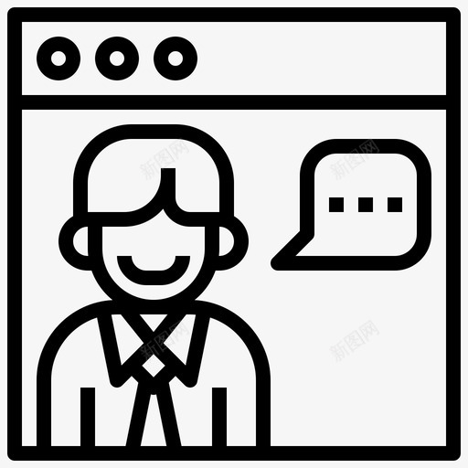 在线讲座课堂教育图标svg_新图网 https://ixintu.com 在线 教师 教育 现代 视频 讲座 课堂