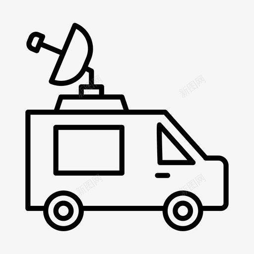 货车媒体新闻图标svg_新图网 https://ixintu.com 交通工具 媒体 报纸 新闻 货车 车辆