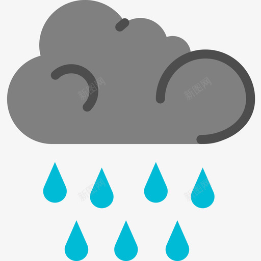 雨秋天70平坦图标svg_新图网 https://ixintu.com 平坦 秋天