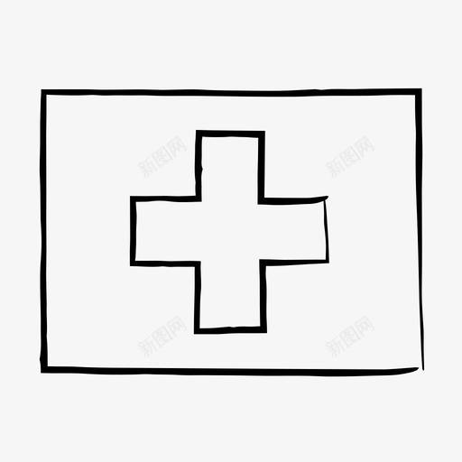 瑞士国旗国旗素描手绘国旗图标svg_新图网 https://ixintu.com 世界 国旗 手绘 瑞士 素描