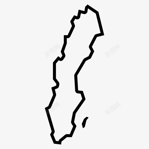 瑞典地图国家欧洲图标svg_新图网 https://ixintu.com 国家 地图 欧洲 瑞典