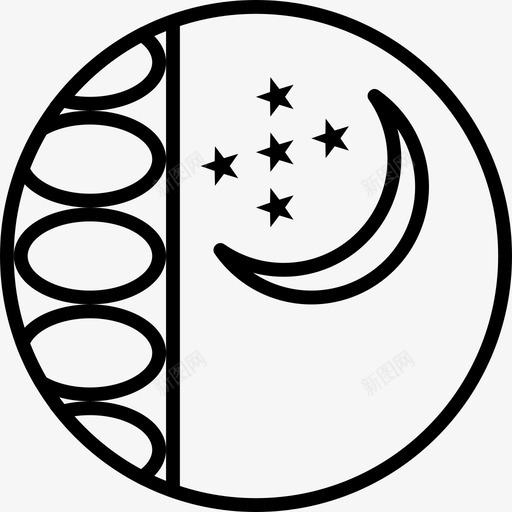 土库曼斯坦国旗国家tkm图标svg_新图网 https://ixintu.com tkm 世界 国家 国旗 圆圈 土库曼斯坦 简化
