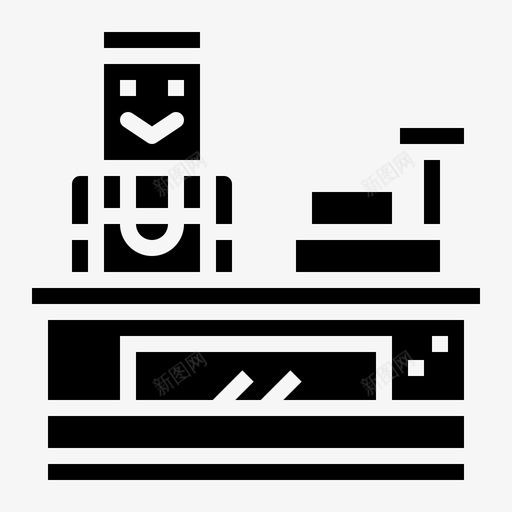 出纳员工作职业图标svg_新图网 https://ixintu.com 出纳员 咖啡馆 工作 职业 超市