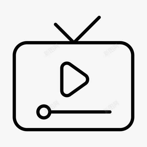 视频电影流媒体图标svg_新图网 https://ixintu.com 流媒体 电影 视频