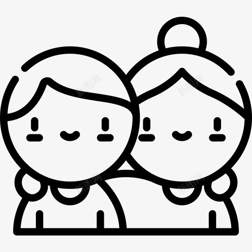 朋友友谊19直系图标svg_新图网 https://ixintu.com 友谊 朋友 直系
