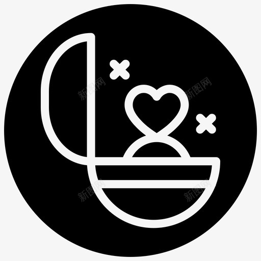 戒指情侣礼物图标svg_新图网 https://ixintu.com 2圈 婚礼 情人节 情侣 戒指 礼物