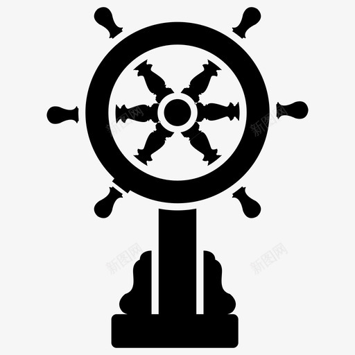 方向盘船舵船用五金图标svg_新图网 https://ixintu.com 方向盘 海盗标志 船用五金 船舵