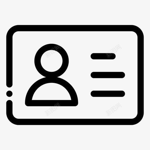 身份证企业名片图标svg_新图网 https://ixintu.com 企业 办公室 名片 联系人使用 身份证