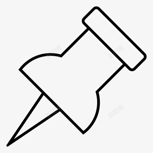 图钉附件标记图标svg_新图网 https://ixintu.com 图钉 教育设备 标记 附件