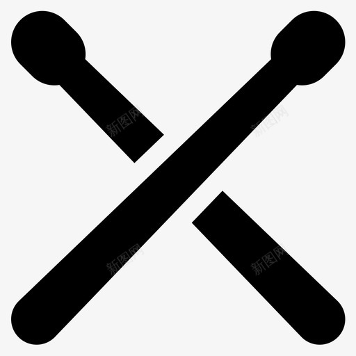 鼓槌音乐和乐器13填充图标svg_新图网 https://ixintu.com 填充 音乐和乐器13 鼓槌