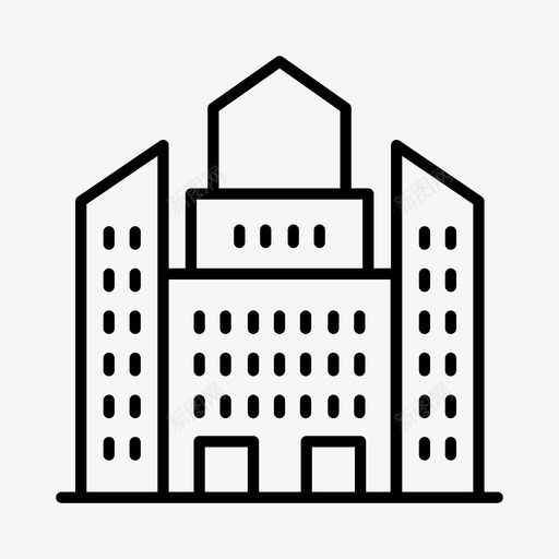 总部大楼建筑物图标svg_新图网 https://ixintu.com 城市 大厦 大楼 市区 建筑物 总部