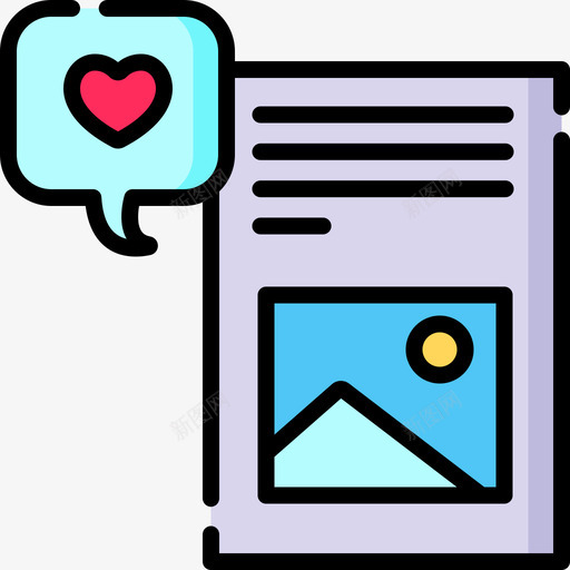 通信文案线条色彩图标svg_新图网 https://ixintu.com 文案 线条色彩 通信
