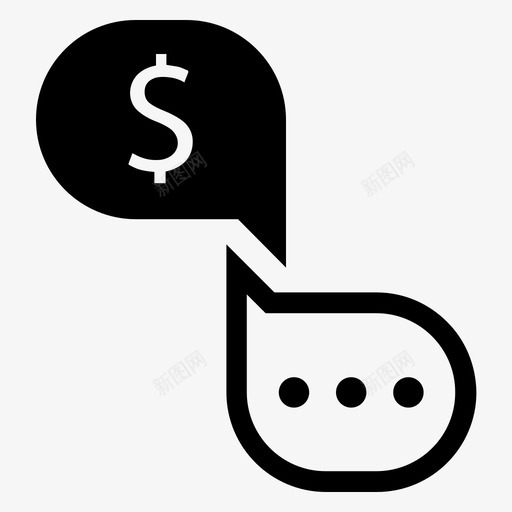 预算讨论商务洽谈沟通图标svg_新图网 https://ixintu.com 商务洽谈 沟通 财务 资金 预算讨论