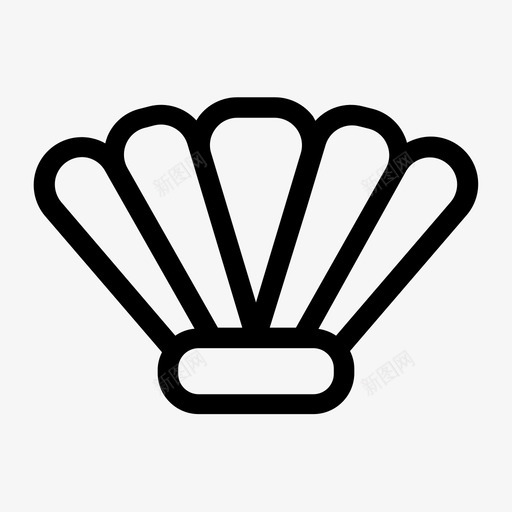 贝壳海滩大海图标svg_新图网 https://ixintu.com 图标 夏季 大海 旅游线路 海滩 贝壳