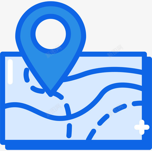 地图旅行191蓝色图标svg_新图网 https://ixintu.com 地图 旅行 蓝色