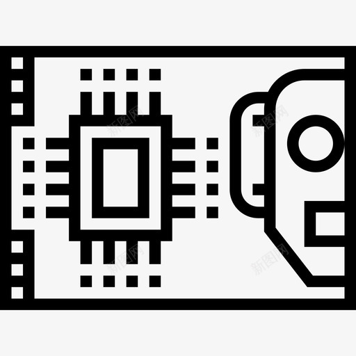 Pcb机器人工程5线性图标svg_新图网 https://ixintu.com Pcb 工程 机器人 线性
