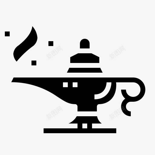魔灯阿拉伯精灵图标svg_新图网 https://ixintu.com 精灵 阿拉伯 魔术师 魔灯