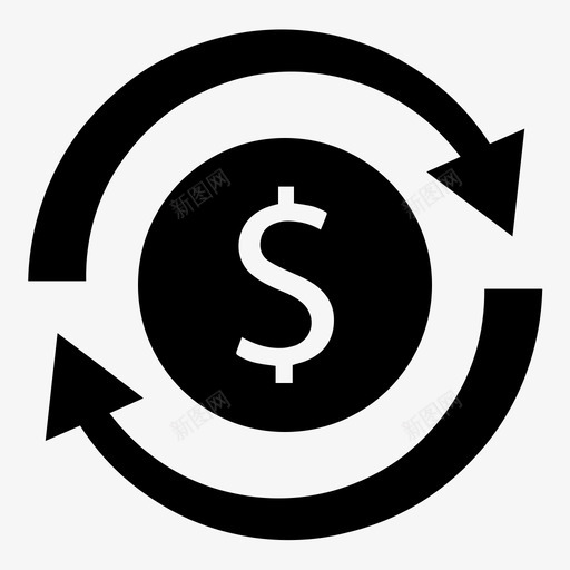 货币兑换现金交易图标svg_新图网 https://ixintu.com 交易 兑换 现金 货币 金融