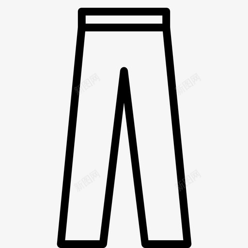 裤子衣服时尚图标svg_新图网 https://ixintu.com 时尚 穿 衣服 裤子 长款