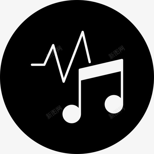 音乐音频听图标svg_新图网 https://ixintu.com 圆形 填充 音乐 音频