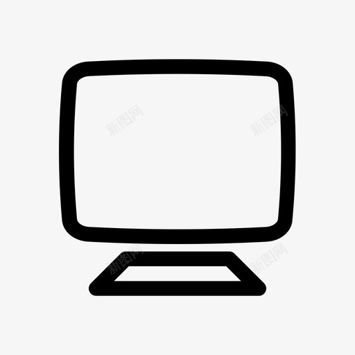 桌面显示器屏幕图标svg_新图网 https://ixintu.com 图标 圆形 屏幕 显示器 桌面 流行 电视 线条