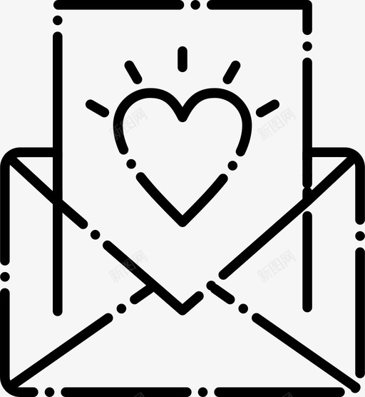 爱信封心图标svg_新图网 https://ixintu.com 信 信封 心 情书 爱