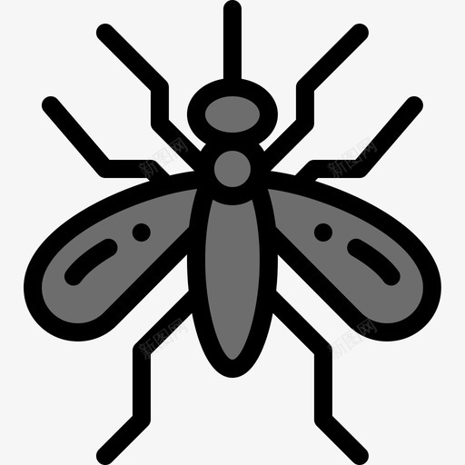蚊子昆虫12线状颜色图标svg_新图网 https://ixintu.com 昆虫 线状 蚊子 颜色