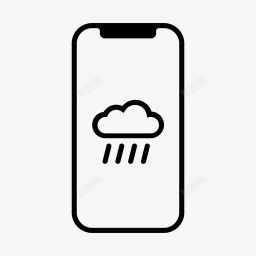 雨iphone暴雨图标svg_新图网 https://ixintu.com iphone 天气预报 暴雨 苹果iphone 阵雨 雨 雨天