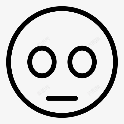 表情中性严肃表情图标svg_新图网 https://ixintu.com 严肃 表情 表情中性