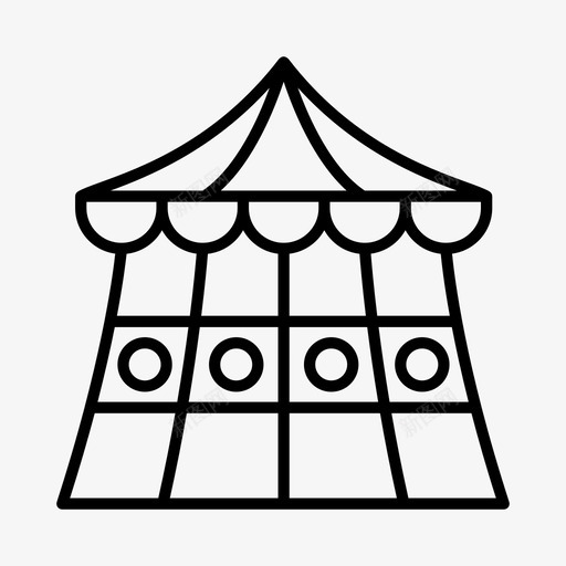 马戏团帐篷游乐园嘉年华图标svg_新图网 https://ixintu.com 博览会 嘉年华 娱乐 帐篷 游乐园 马戏团