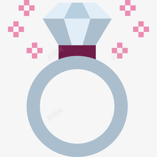 结婚戒指婚礼156扁平图标svg_新图网 https://ixintu.com 婚礼 戒指 扁平 结婚