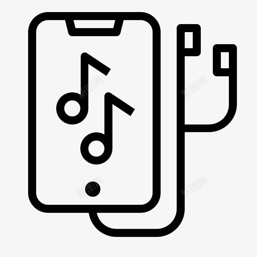 音乐应用程序音频mp3播放器图标svg_新图网 https://ixintu.com mp3 声音 应用程序 手机 播放器 智能 音乐 音频