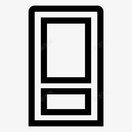 门入口前门图标svg_新图网 https://ixintu.com 入口 内门 前门 房间 金属门 门