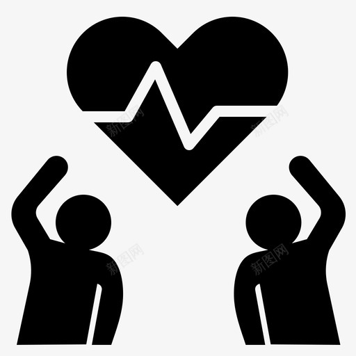 运动健身健康图标svg_新图网 https://ixintu.com 不眠之夜 健康 健身 心率 运动 雕文