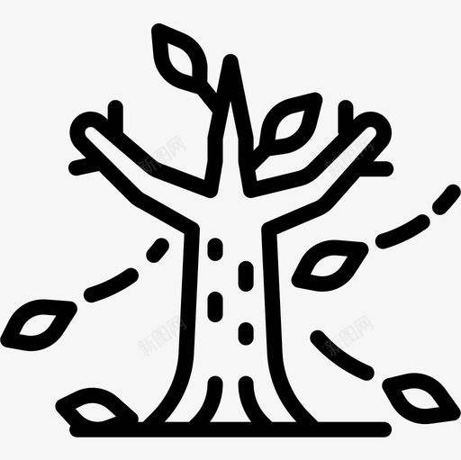 树木天气151直线图标svg_新图网 https://ixintu.com 天气 树木 直线