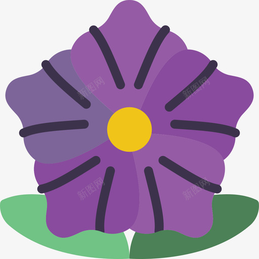 野牡丹植物学3扁平图标svg_新图网 https://ixintu.com 扁平 植物学3 野牡丹