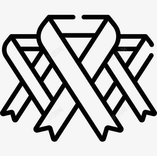 丝带世界癌症意识日第8天线性图标svg_新图网 https://ixintu.com 世界癌症意识日第8天 丝带 线性